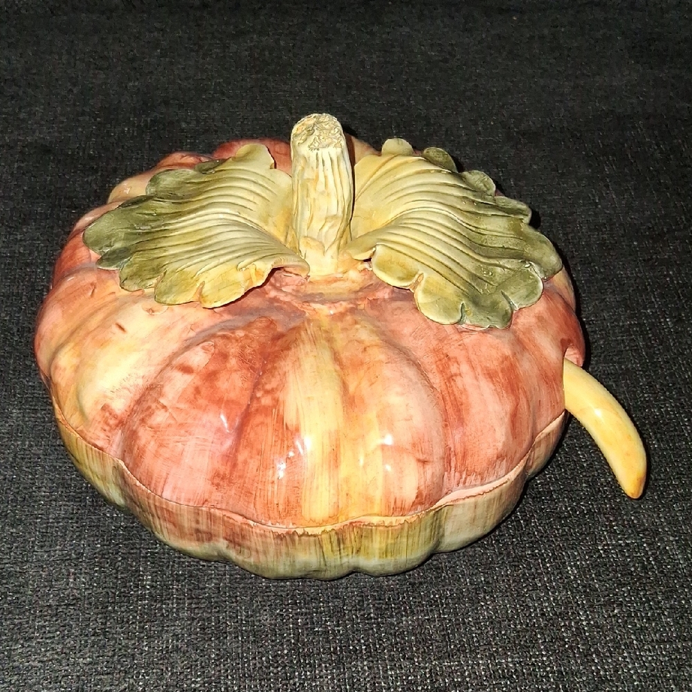 Ceramic Pumpkin Tureen with Lid